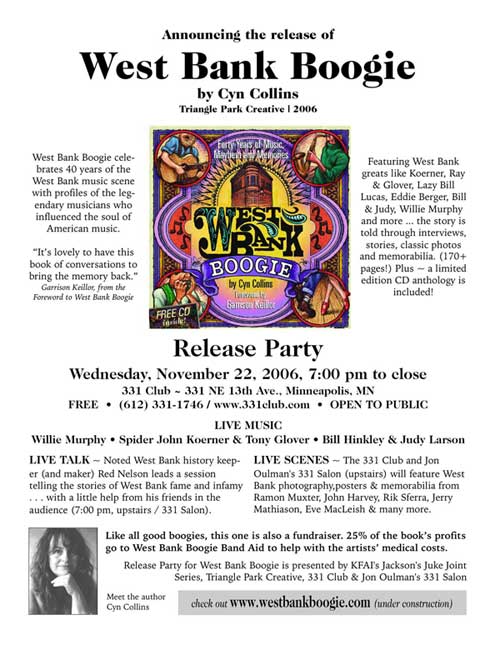 West Bank Boogie book flier