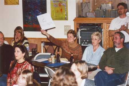 Timekeepers: MarkKay Harcus and Shirley [center], Dave Lawrence, standing